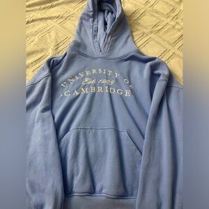 blue university oversized hoodie